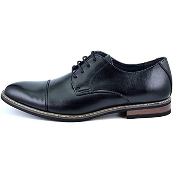 Bruno Marc Italy Men's 6-Black Classic Modern Formal Oxford Lace-Up Dress Shoes - Picture 5 of 9